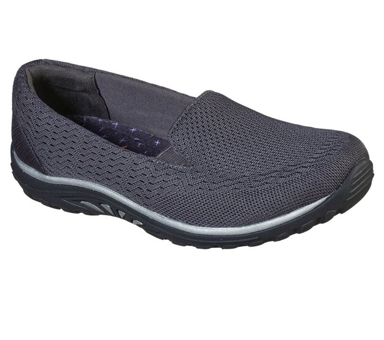 Skechers Dam Mörk Grå Platta Skor - Relaxed Fit: Reggae Fest - Pillows - Sverige (IGPOY-2306)